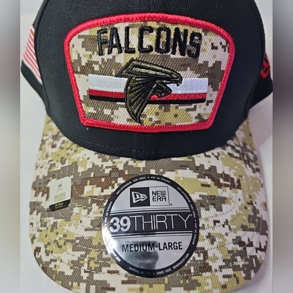 Atlanta Falcons Era NFL 2021 Salute To Service Cap Hat 39Thirty Sz Medium Large - Picture 6 of 7